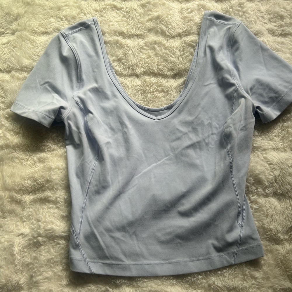 Size 4 Lululemon Pastel Blue Align Tee *discontinued*